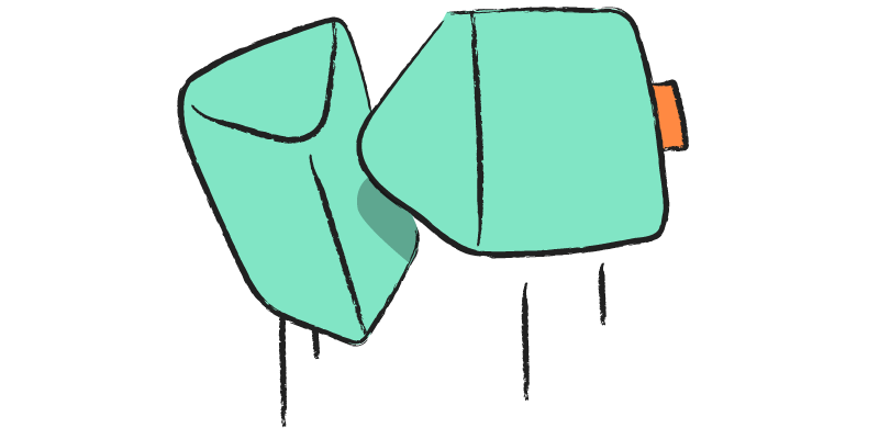 2 triangle pillows