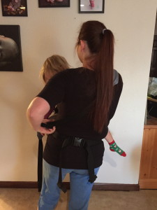 using shoulder straps in the X position
